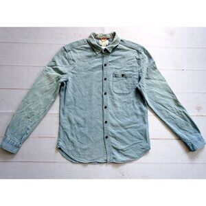 Koto Men Blue Button-Up Shirt – Size M